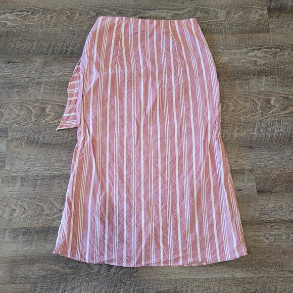 CLUB MONACO | Wrap Stripe Linen Skirt | Sz. 0 - Picture 9 of 9